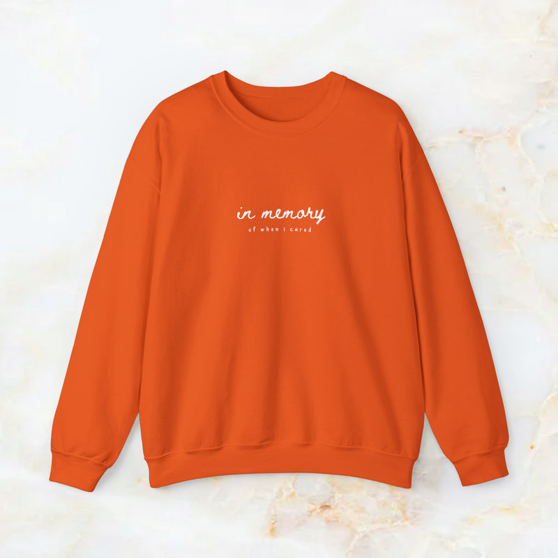 in memory sweatshirt