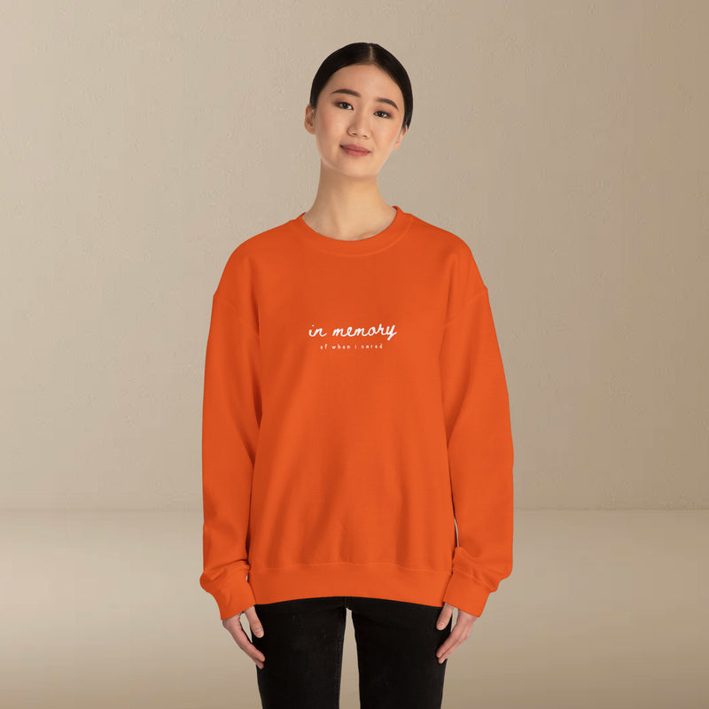 in memory sweatshirt