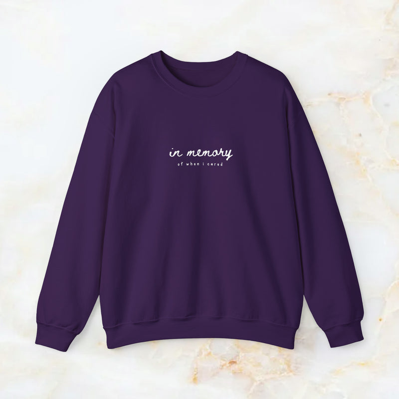 in memory sweatshirt