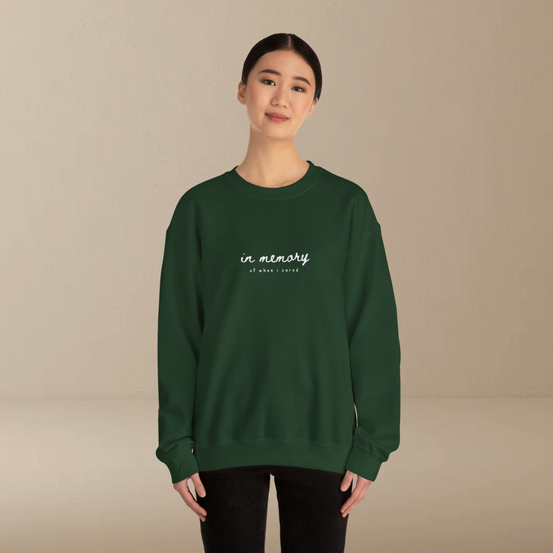 in memory sweatshirt