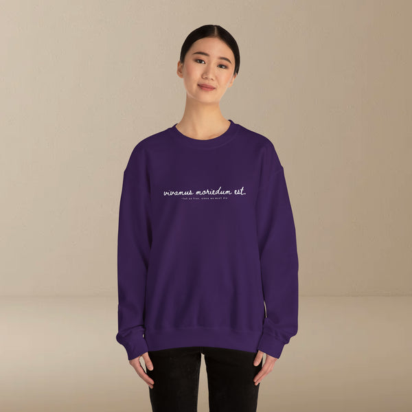 vivamus moriedum est. sweatshirt (let us live, since we must die)