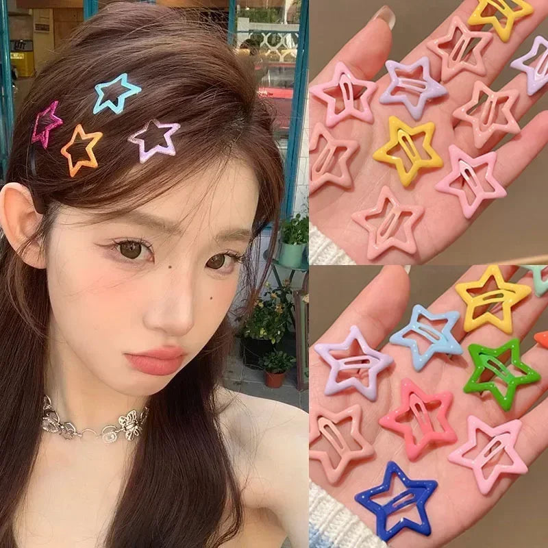 rainbow star clips 10pk