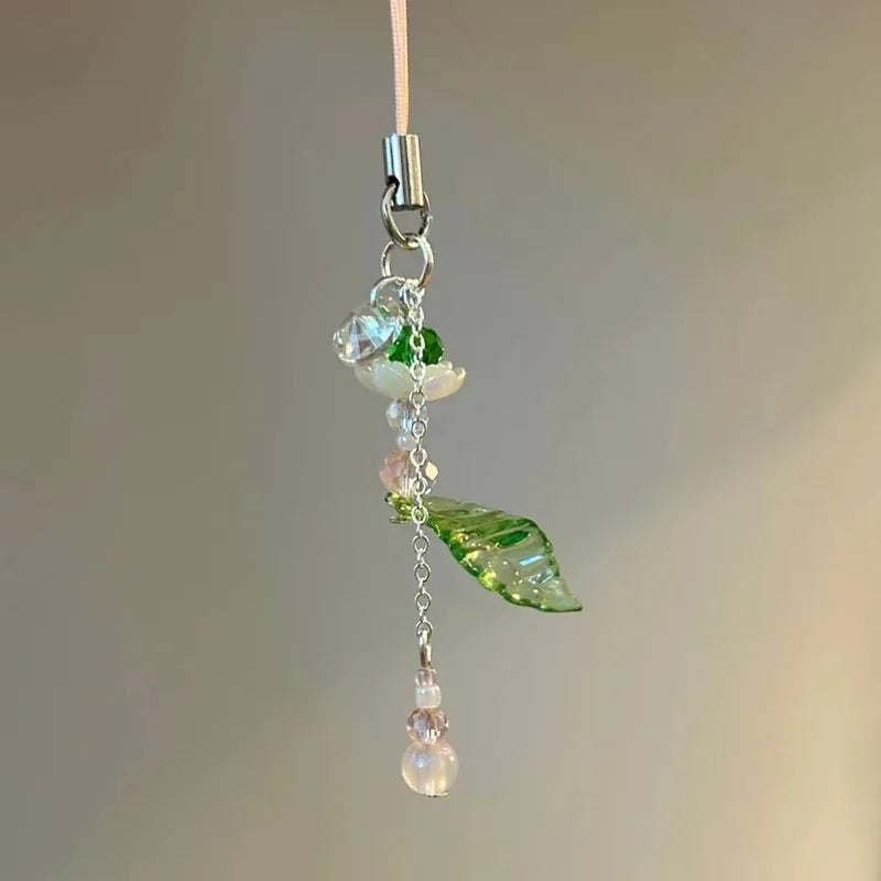 leafy phone charm