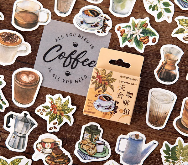vintage coffee stickers