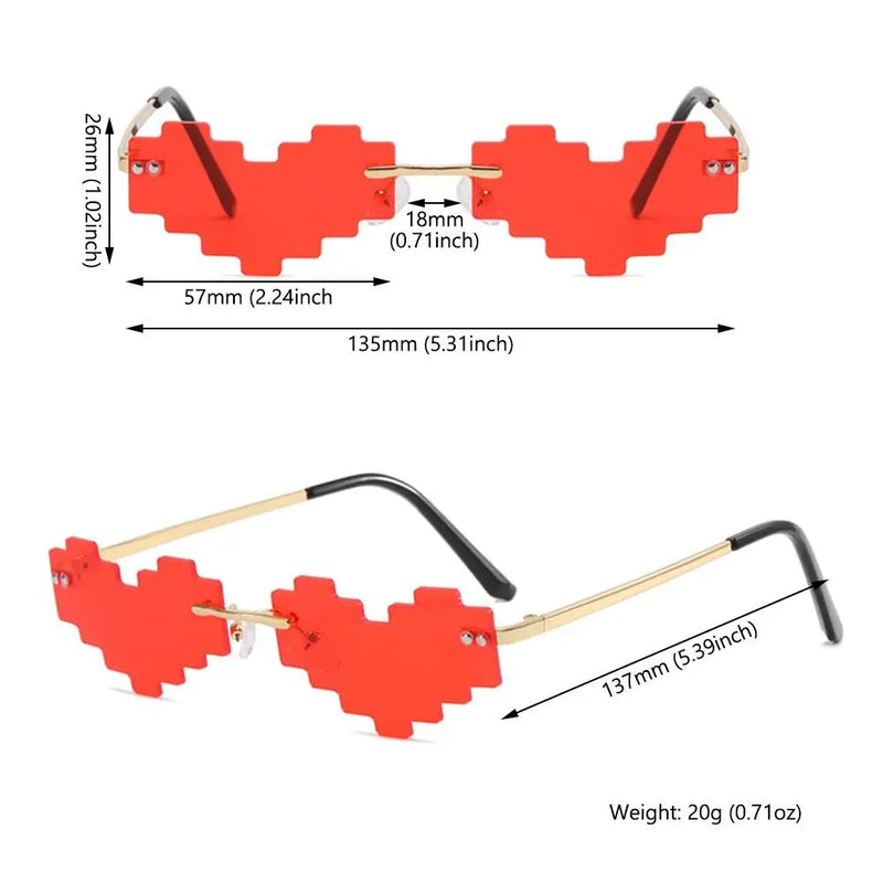 pixel heart sunglasses