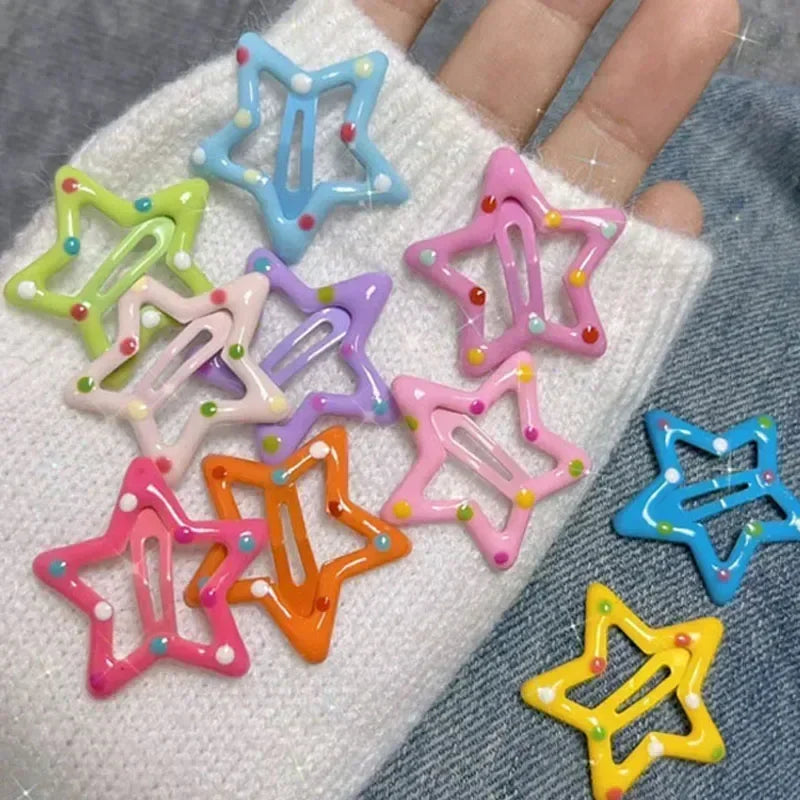 rainbow star clips 10pk