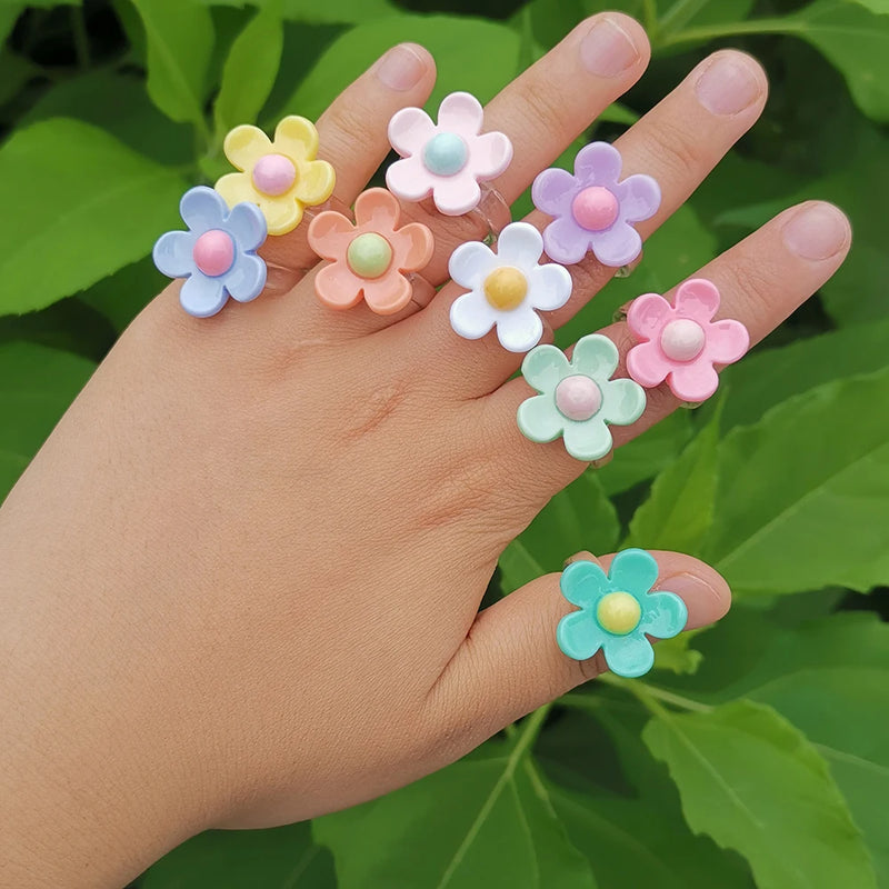 pastel flower ring