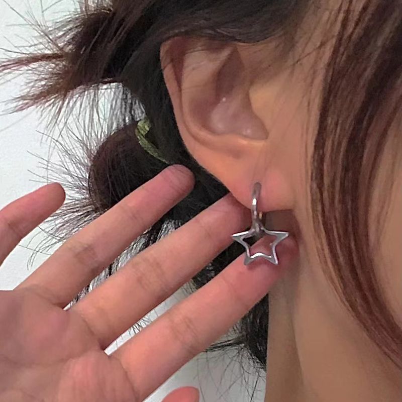 punk star earrings