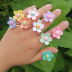 pastel flower ring