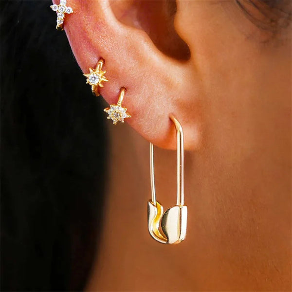 safety pin earrings