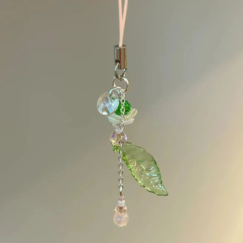 leafy phone charm