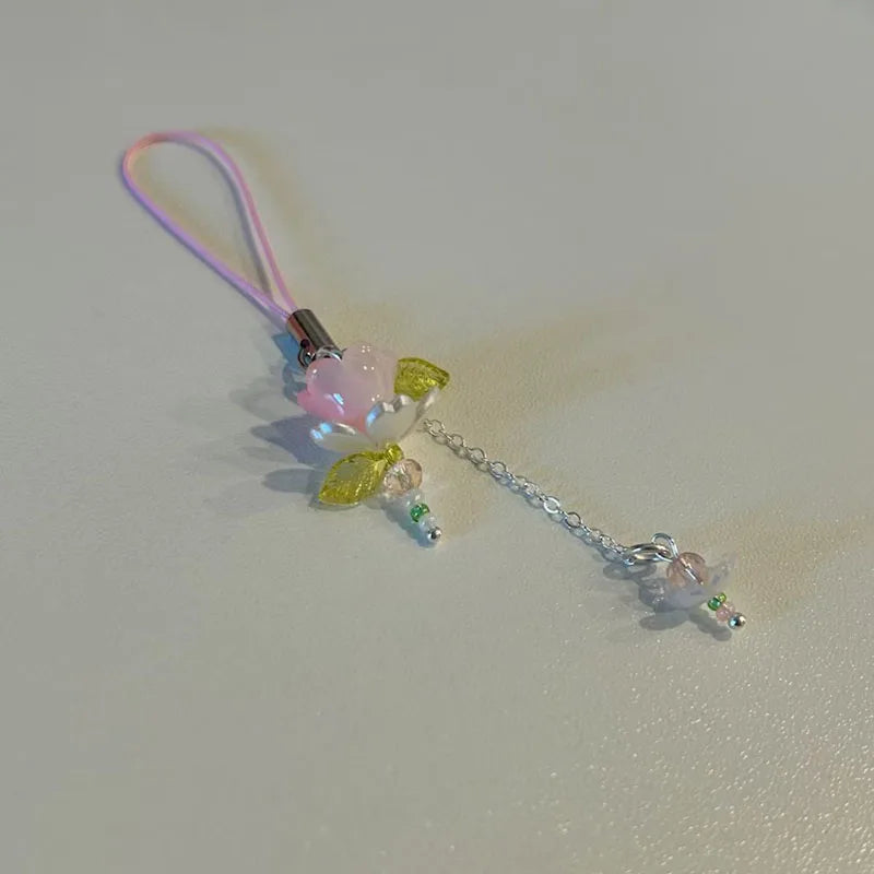 lotus phone charm