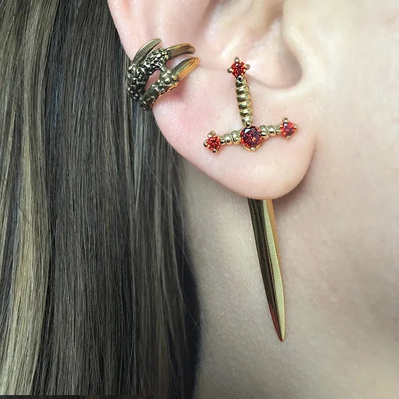 sword earrings