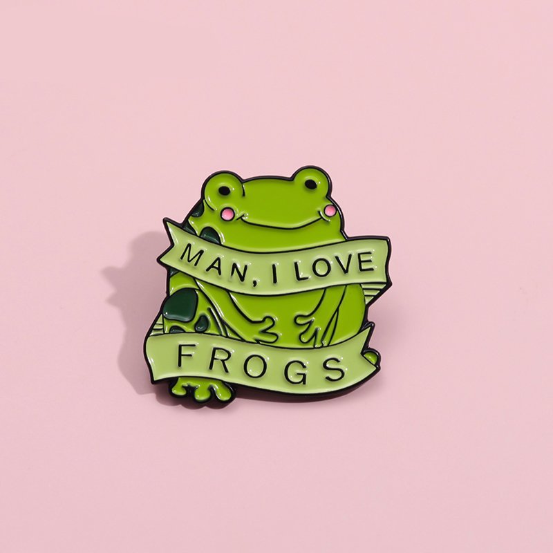 man i love frogs pin