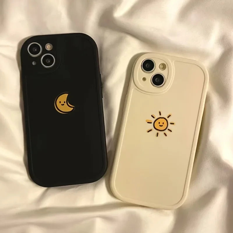 sun, moon & heart phone cases