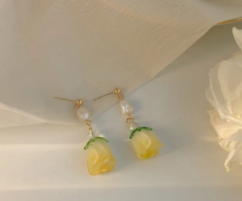 tulip drop earrings