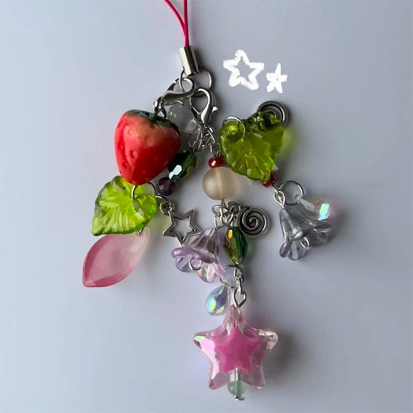 strawberry phone charm