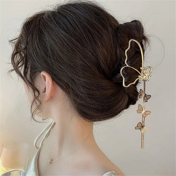 gold dangly claw clips