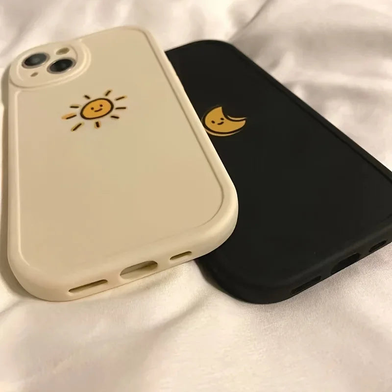 sun, moon & heart phone cases