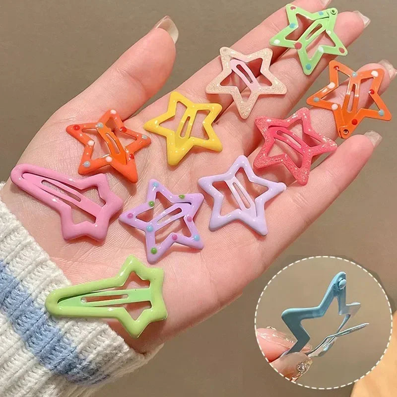 rainbow star clips 10pk