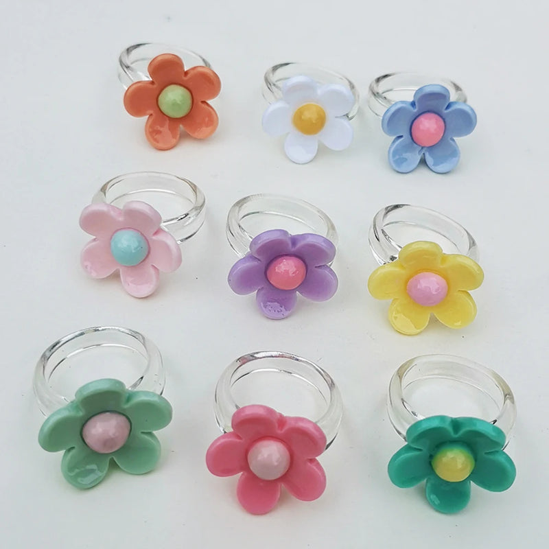 pastel flower ring