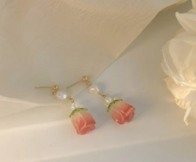 tulip drop earrings