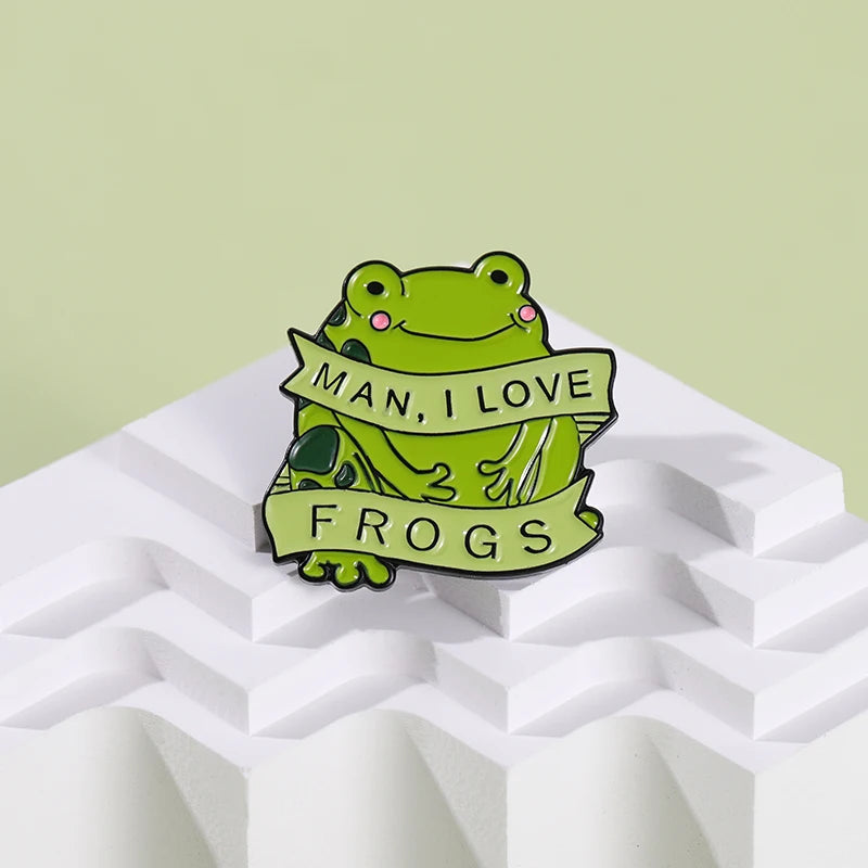 man i love frogs pin