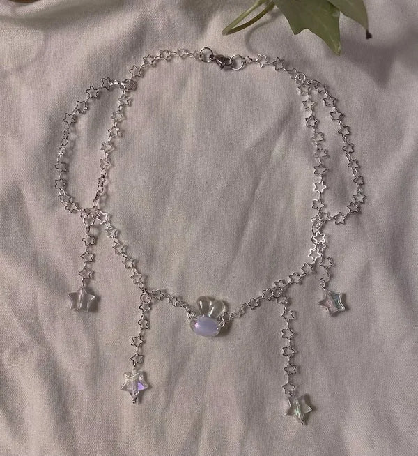 bunny star choker necklace