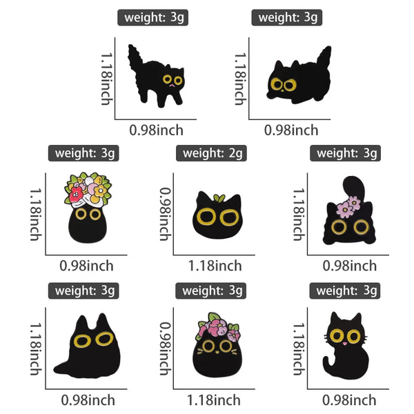 black cat pins
