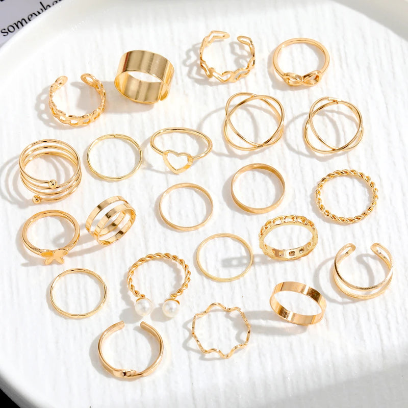 silver & gold ring sets