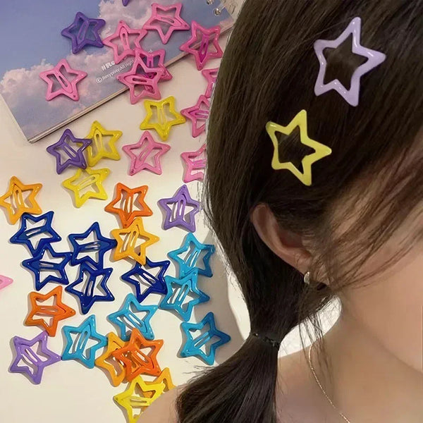 rainbow star clips 10pk