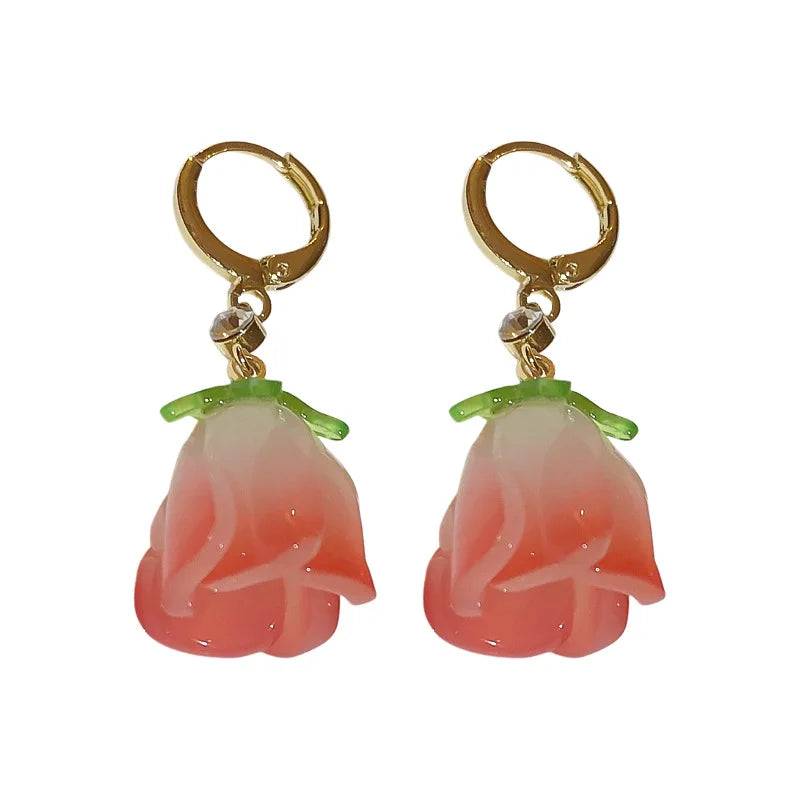 tulip drop earrings