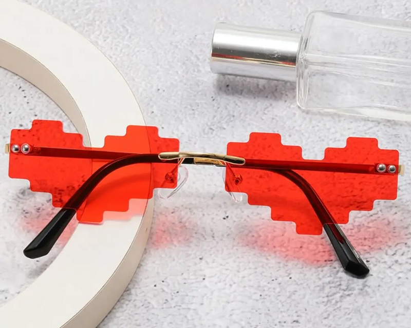 pixel heart sunglasses