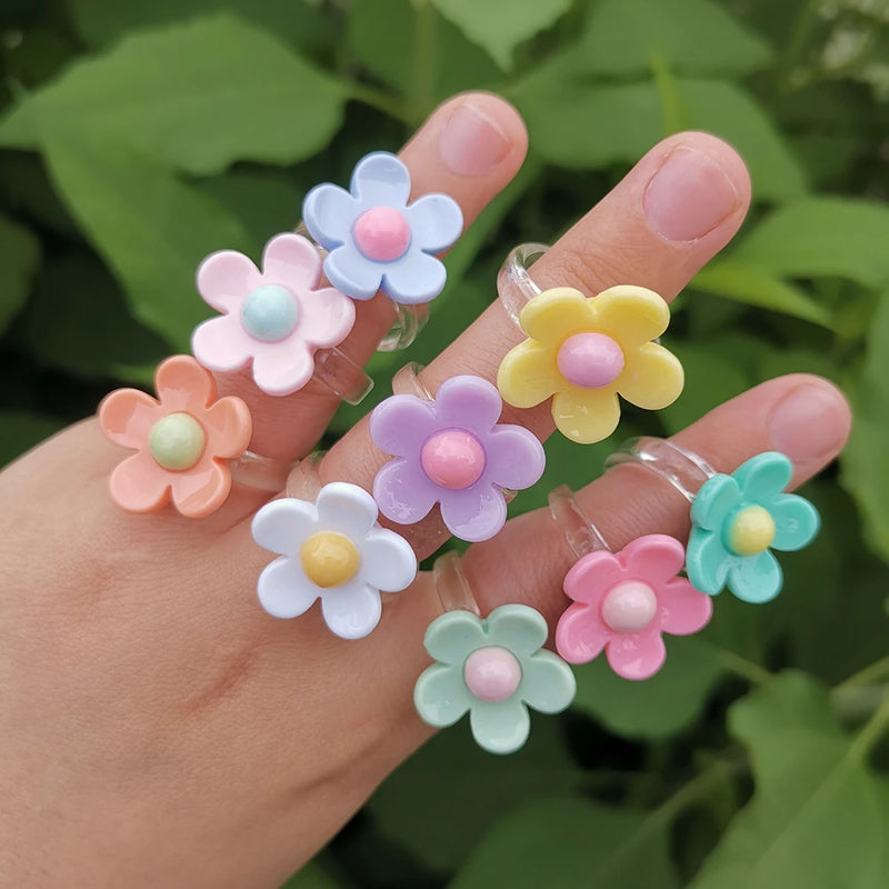 pastel flower ring