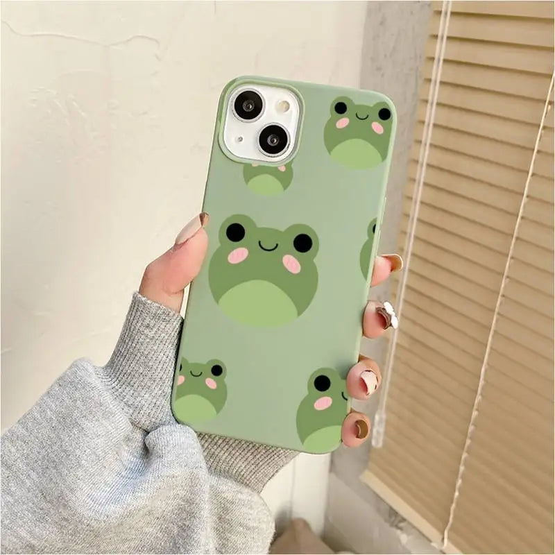 green froggy phone cases