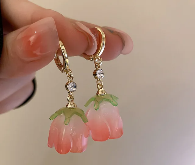 tulip drop earrings