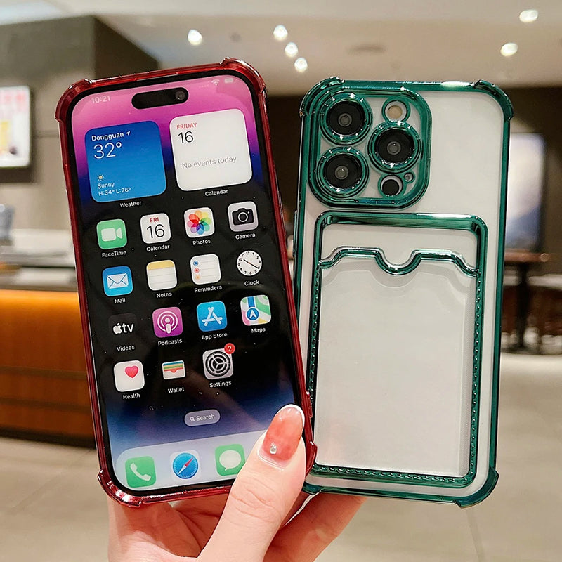 clear wallet phone case