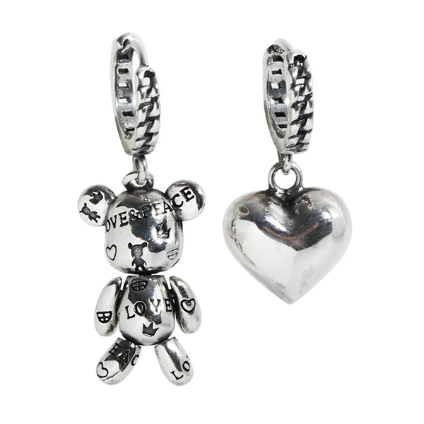 love teddy asymmetrical earrings