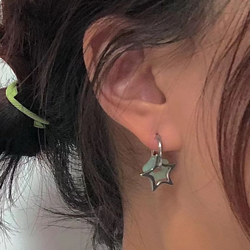 punk star earrings