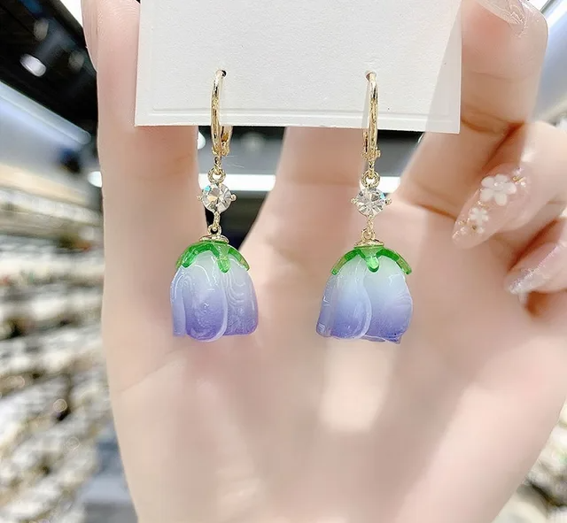 tulip drop earrings