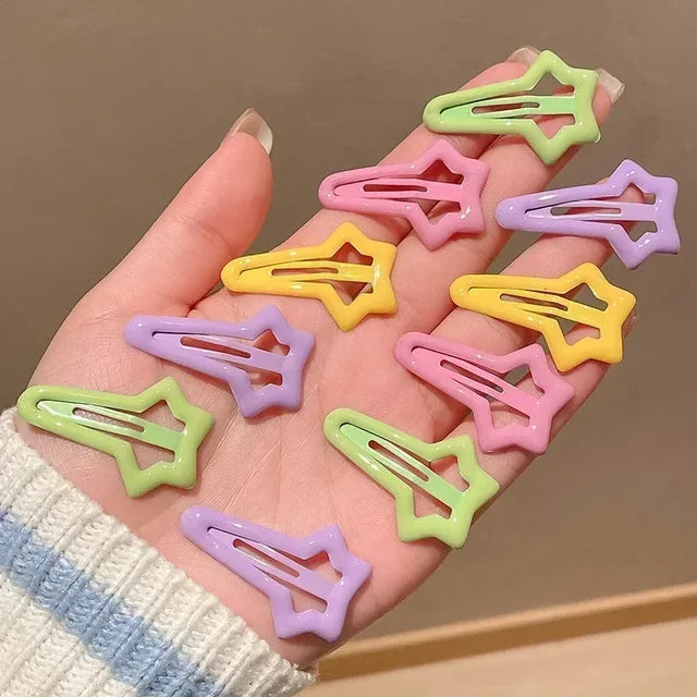 rainbow star clips 10pk