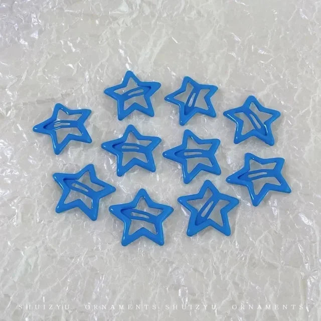 rainbow star clips 10pk