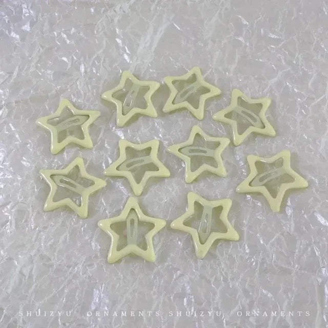 rainbow star clips 10pk