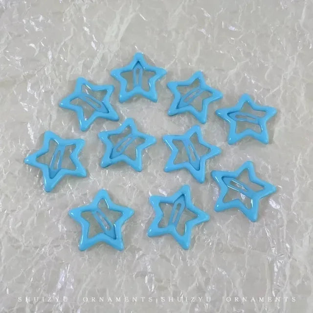 rainbow star clips 10pk