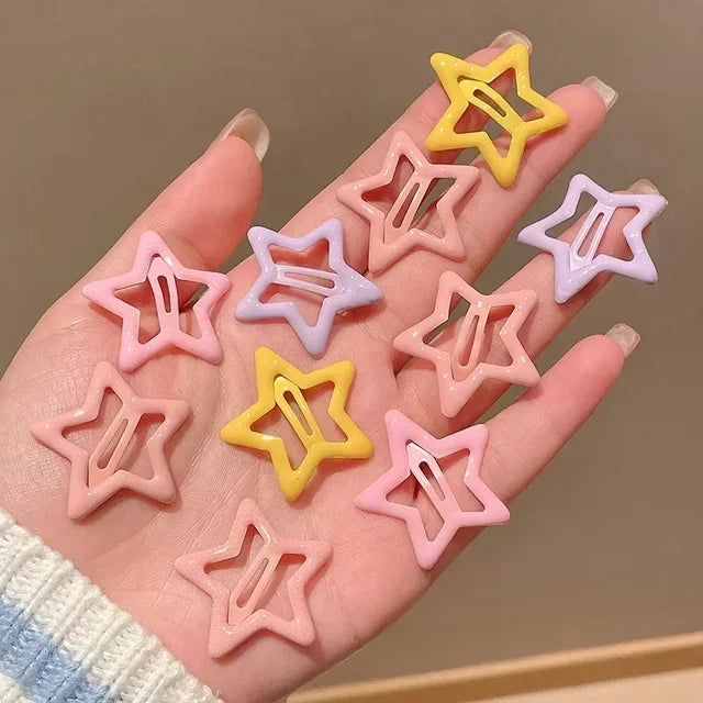 rainbow star clips 10pk