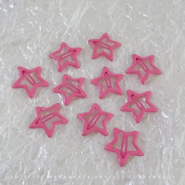 rainbow star clips 10pk