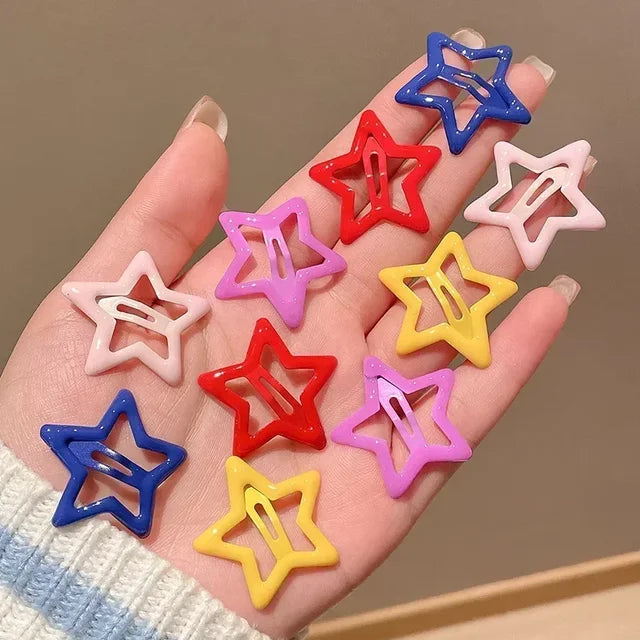 rainbow star clips 10pk