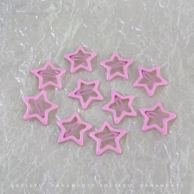 rainbow star clips 10pk