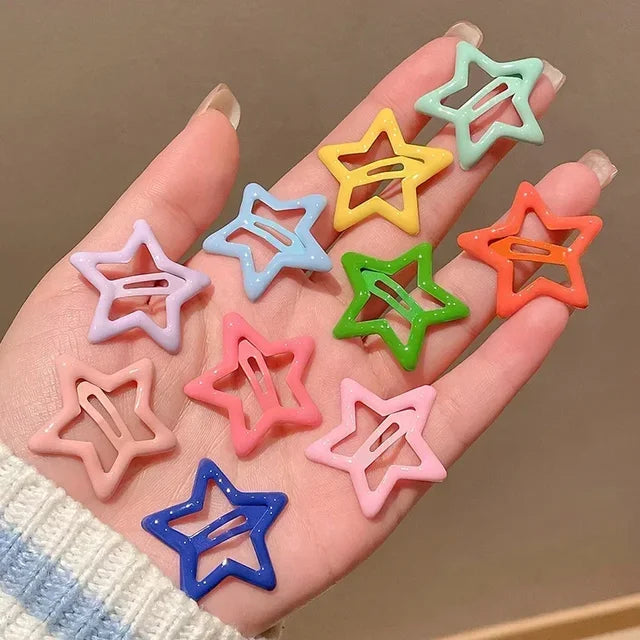 rainbow star clips 10pk