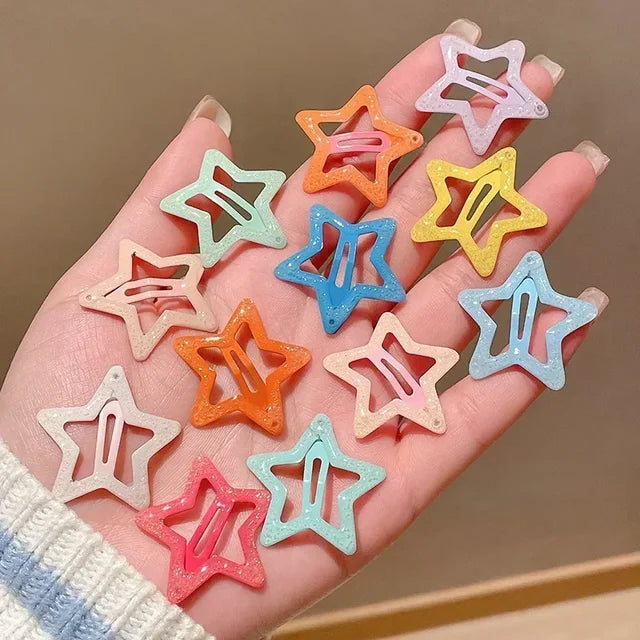 rainbow star clips 10pk